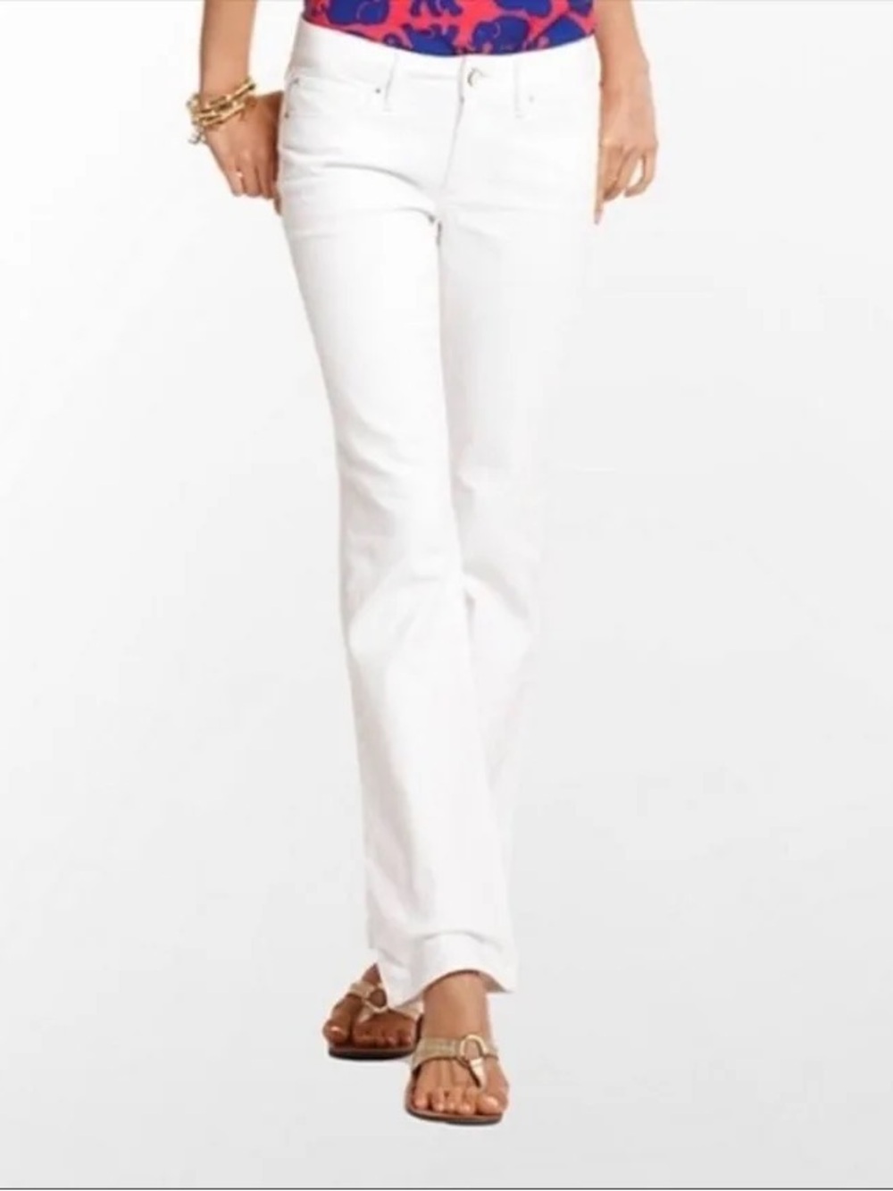Lilly Pulitzer White babe boot jeans 8
